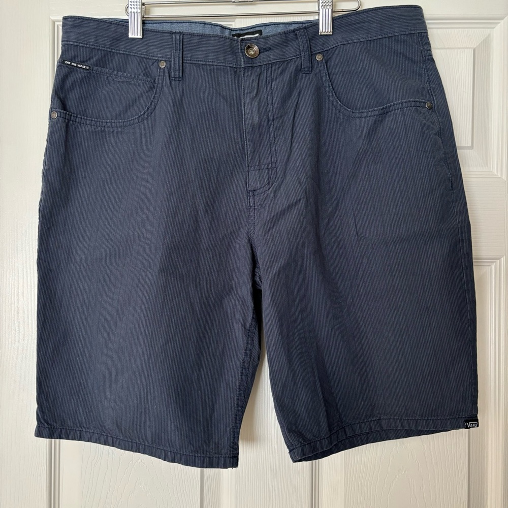 Vans Pinstripe Cotton Shorts Blue Men’s Size 36
